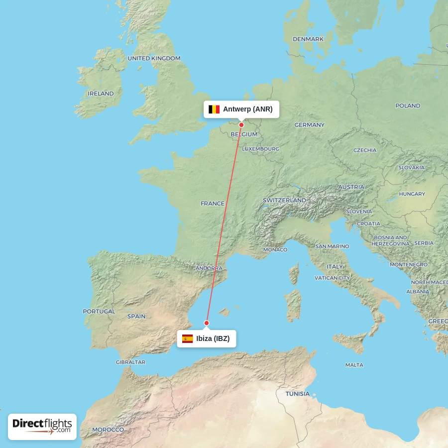 IBZ - ANR route map