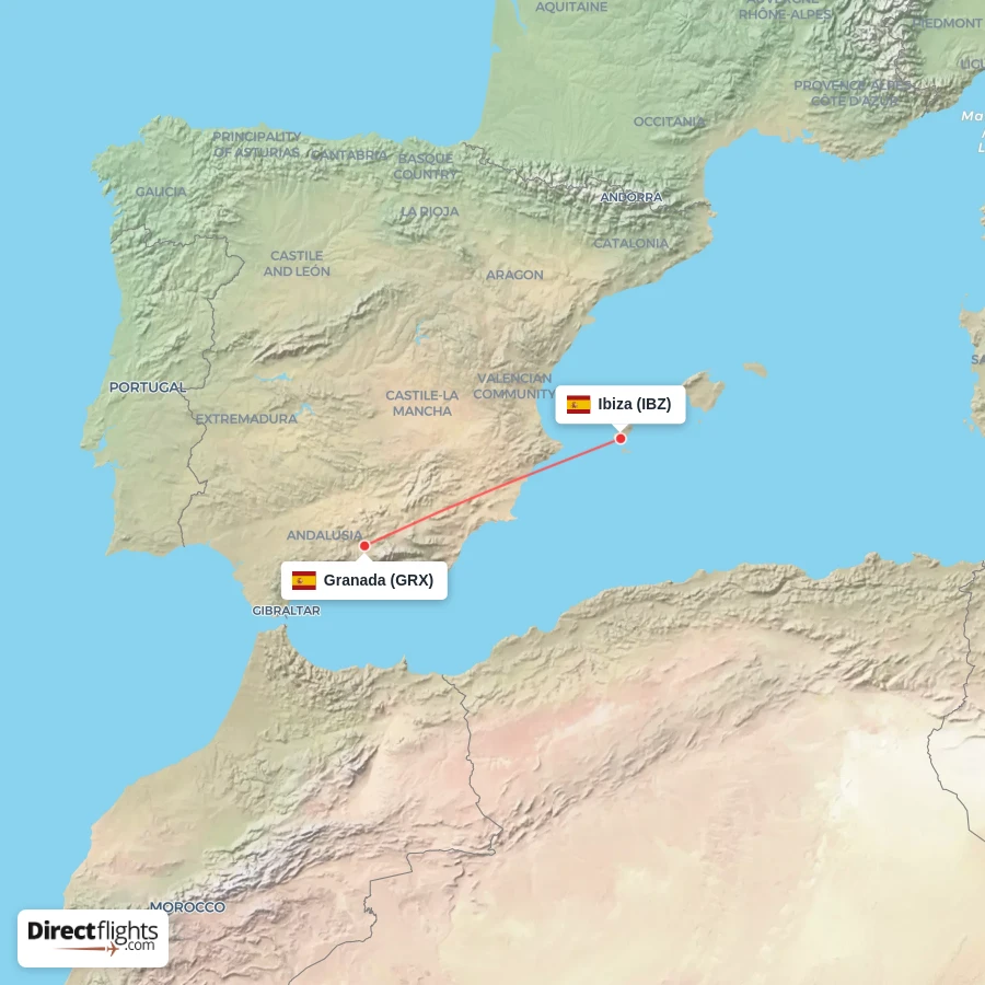 IBZ - GRX route map