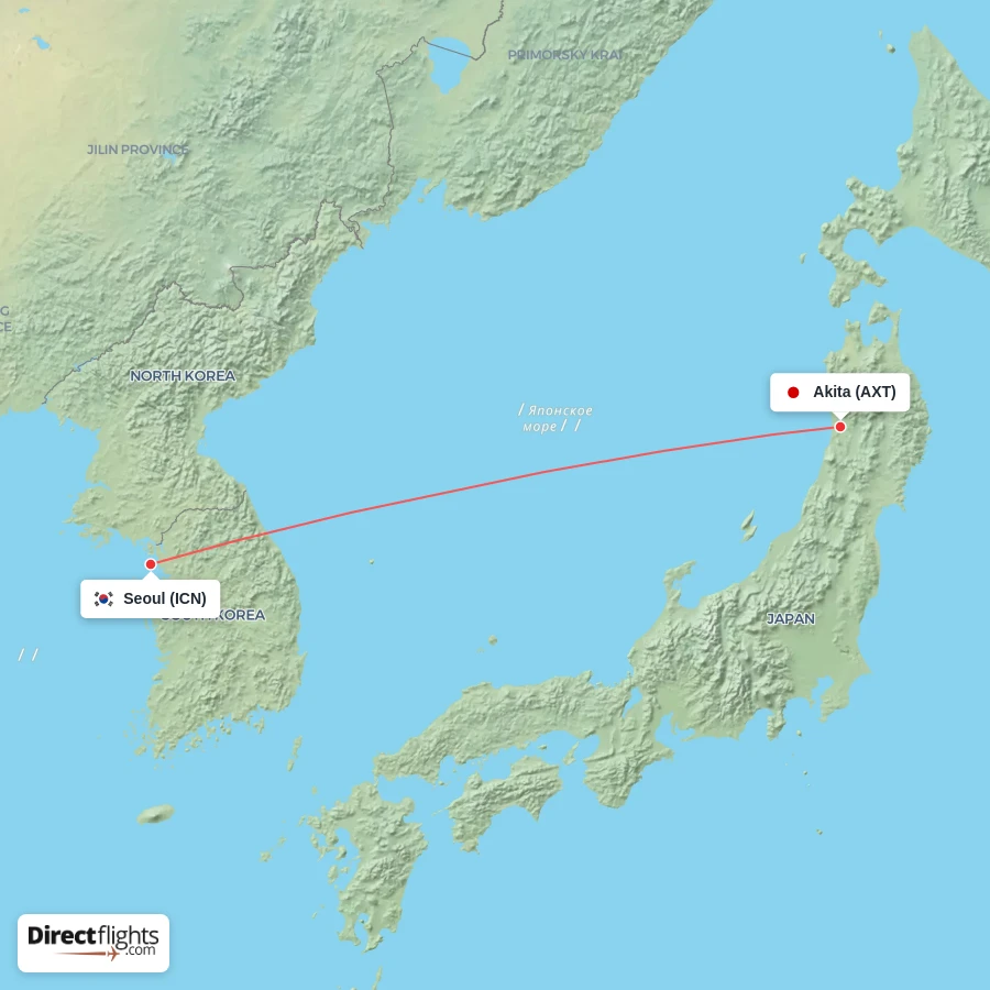 ICN - AXT route map