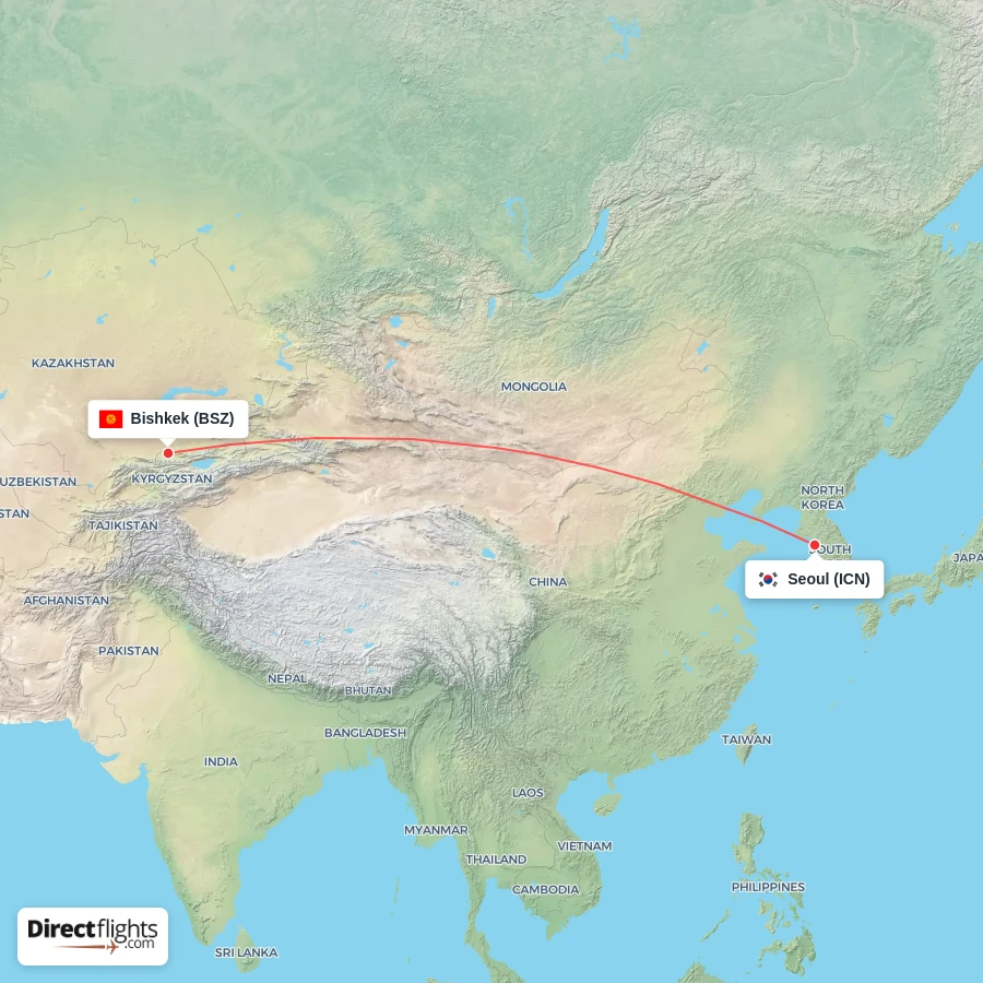 ICN - BSZ route map