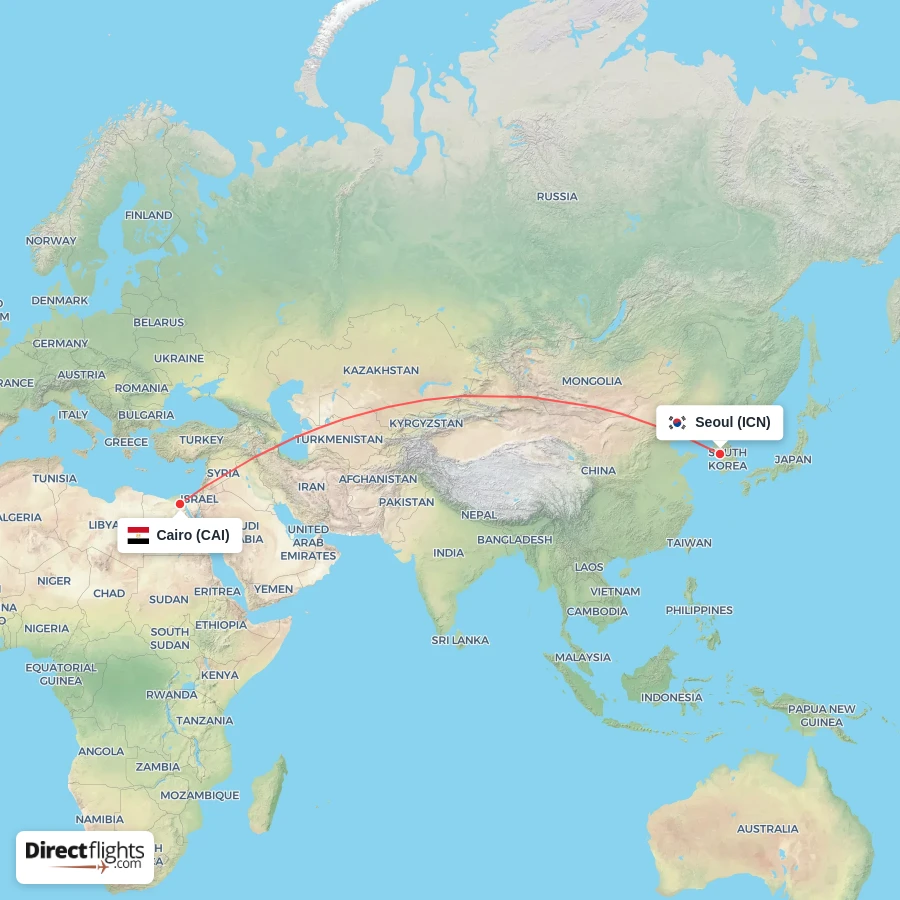 ICN - CAI route map