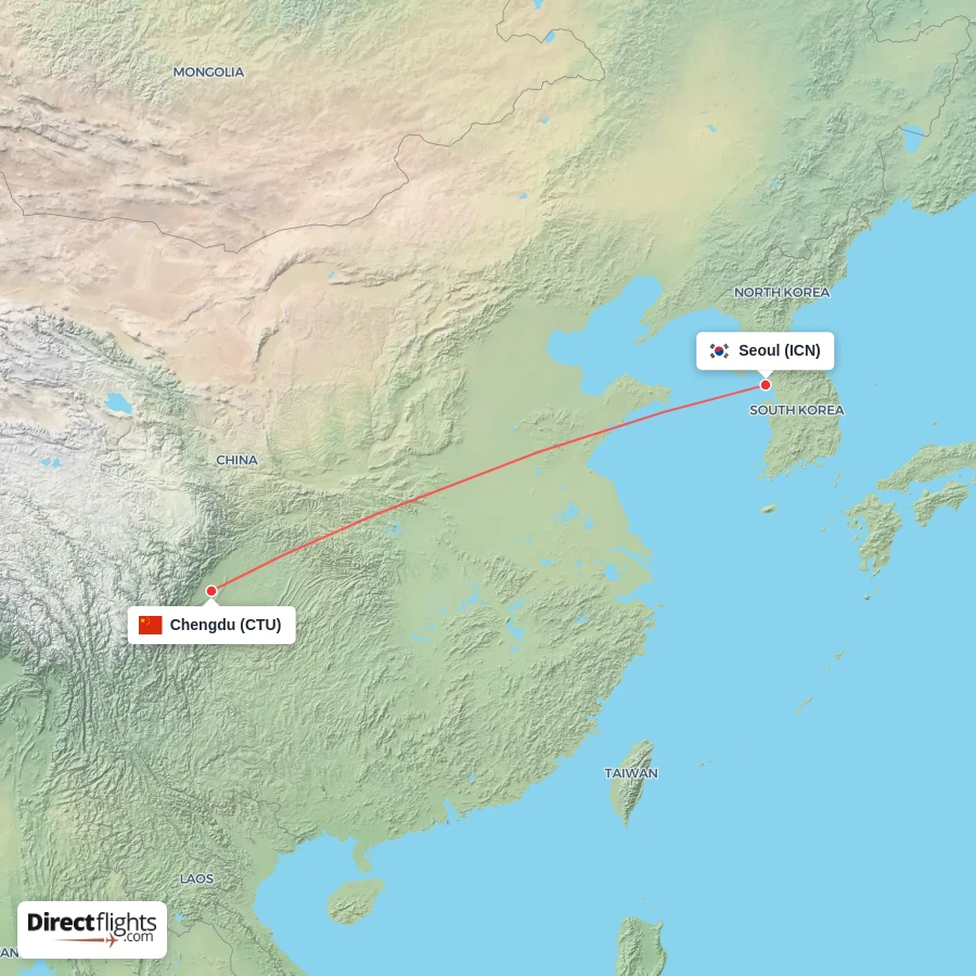 ICN - CTU route map
