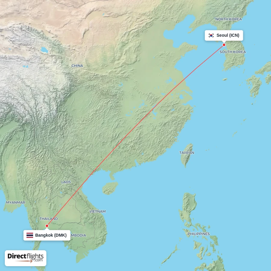 ICN - DMK route map