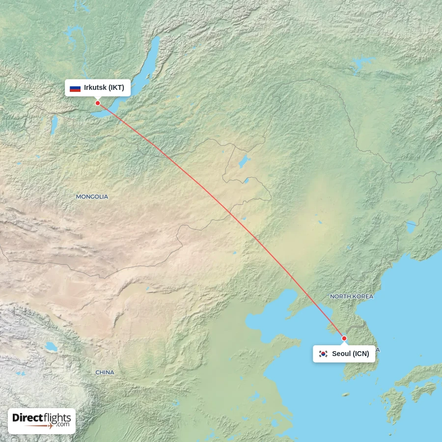 ICN - IKT route map