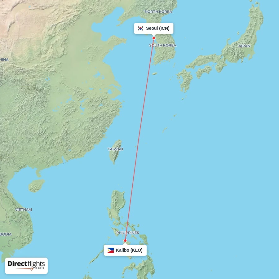 ICN - KLO route map