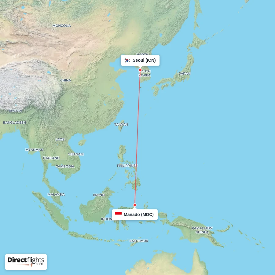 ICN - MDC route map