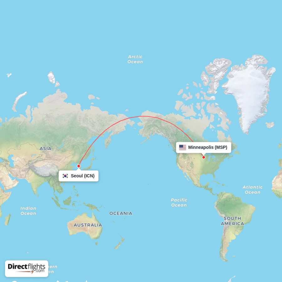 ICN - MSP route map