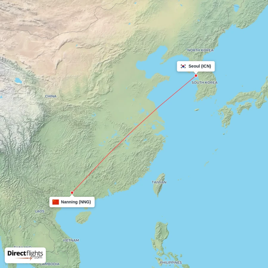 ICN - NNG route map