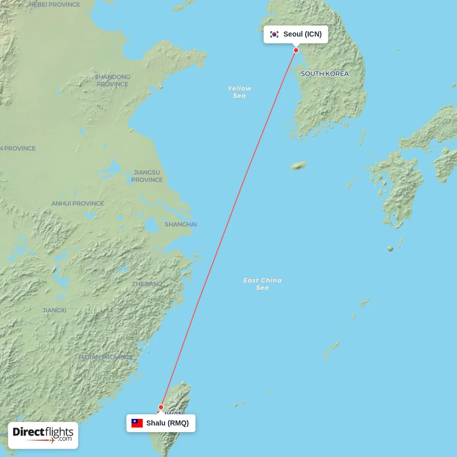 ICN - RMQ route map