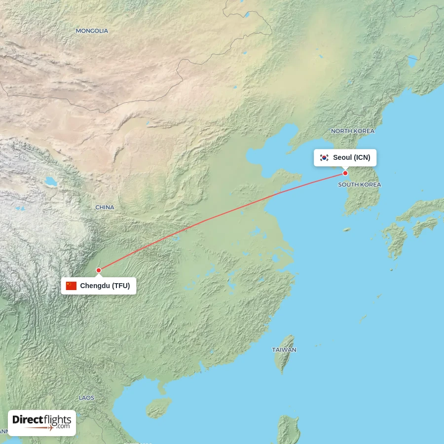 ICN - TFU route map