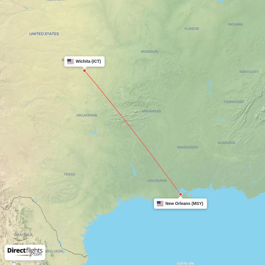 ICT - MSY route map