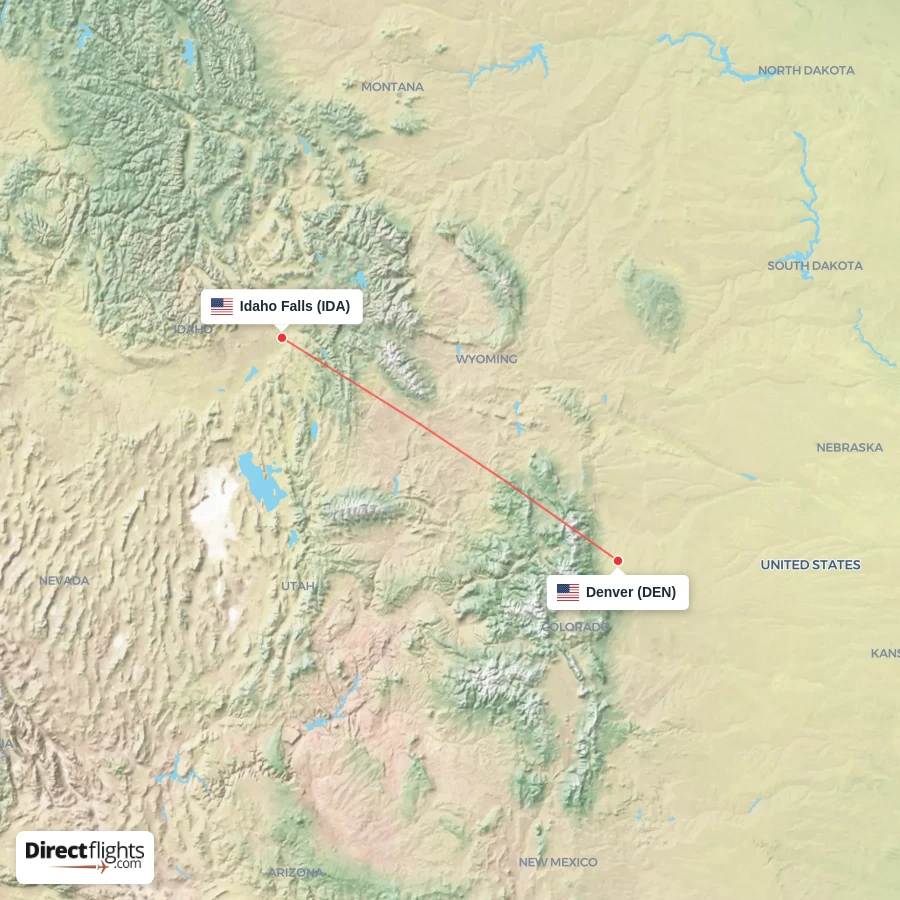 IDA - DEN route map