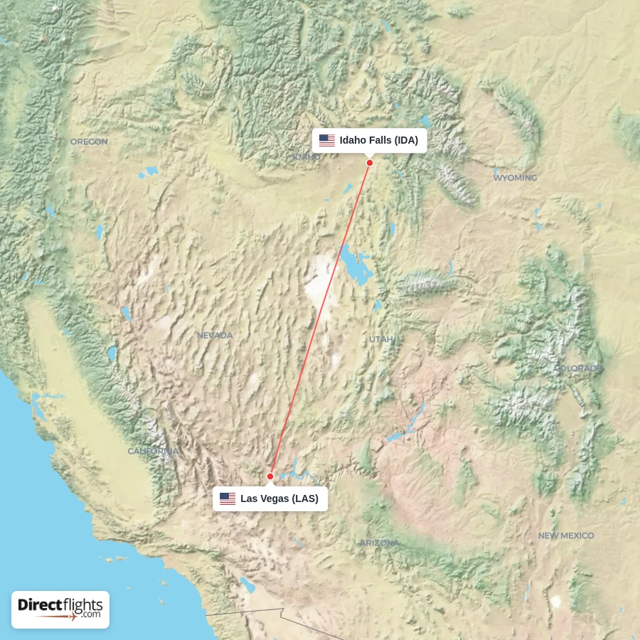 IDA - LAS route map