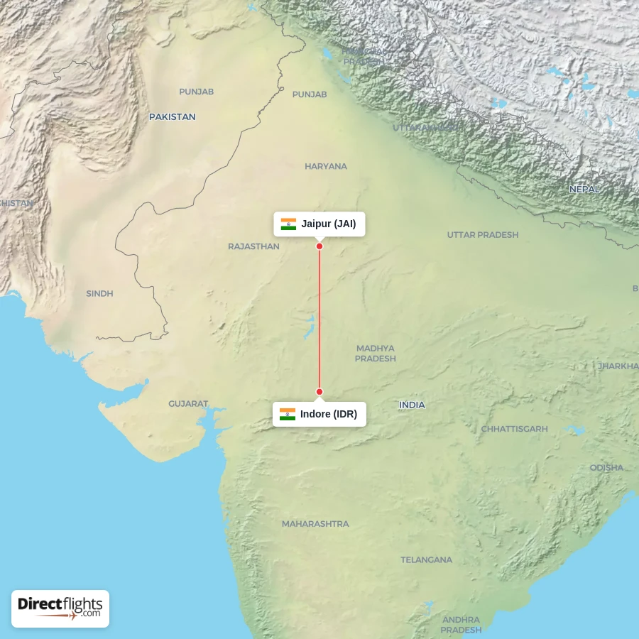 IDR - JAI route map