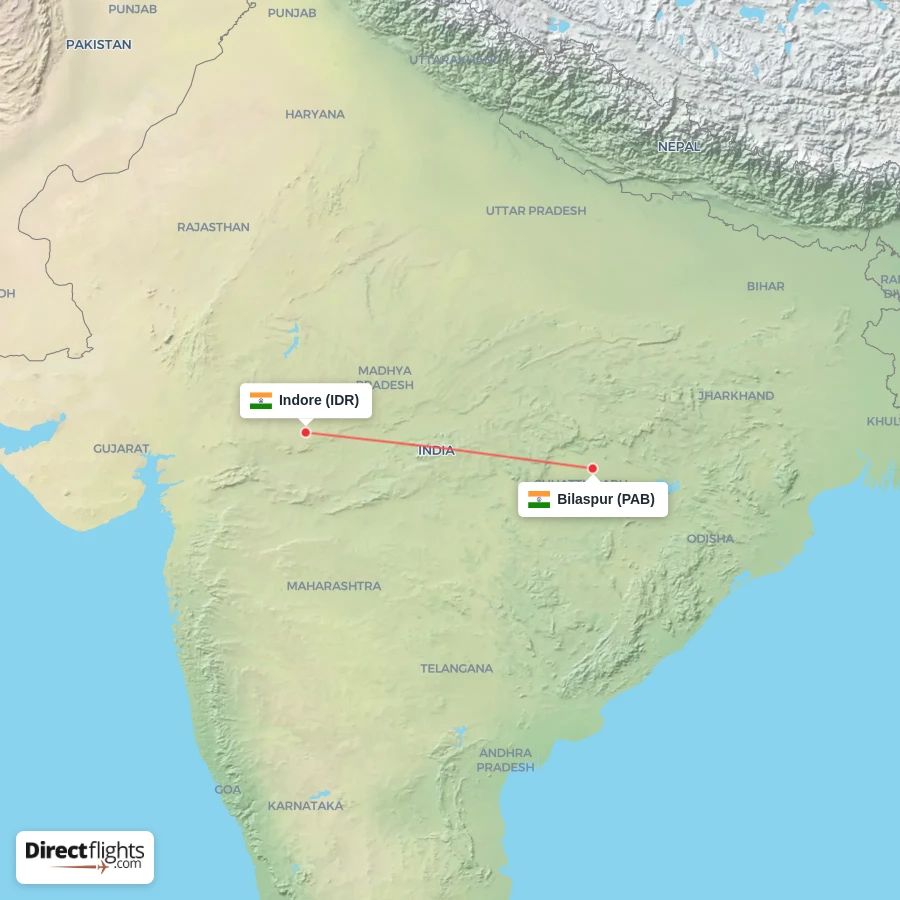 IDR - PAB route map