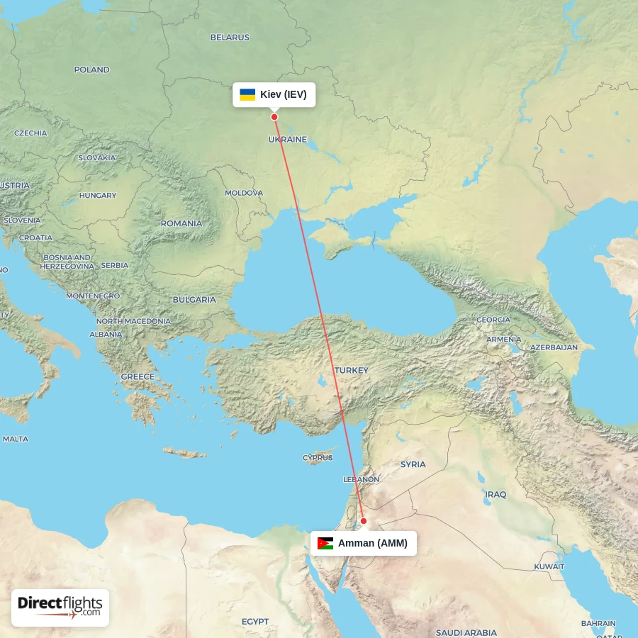 IEV - AMM route map