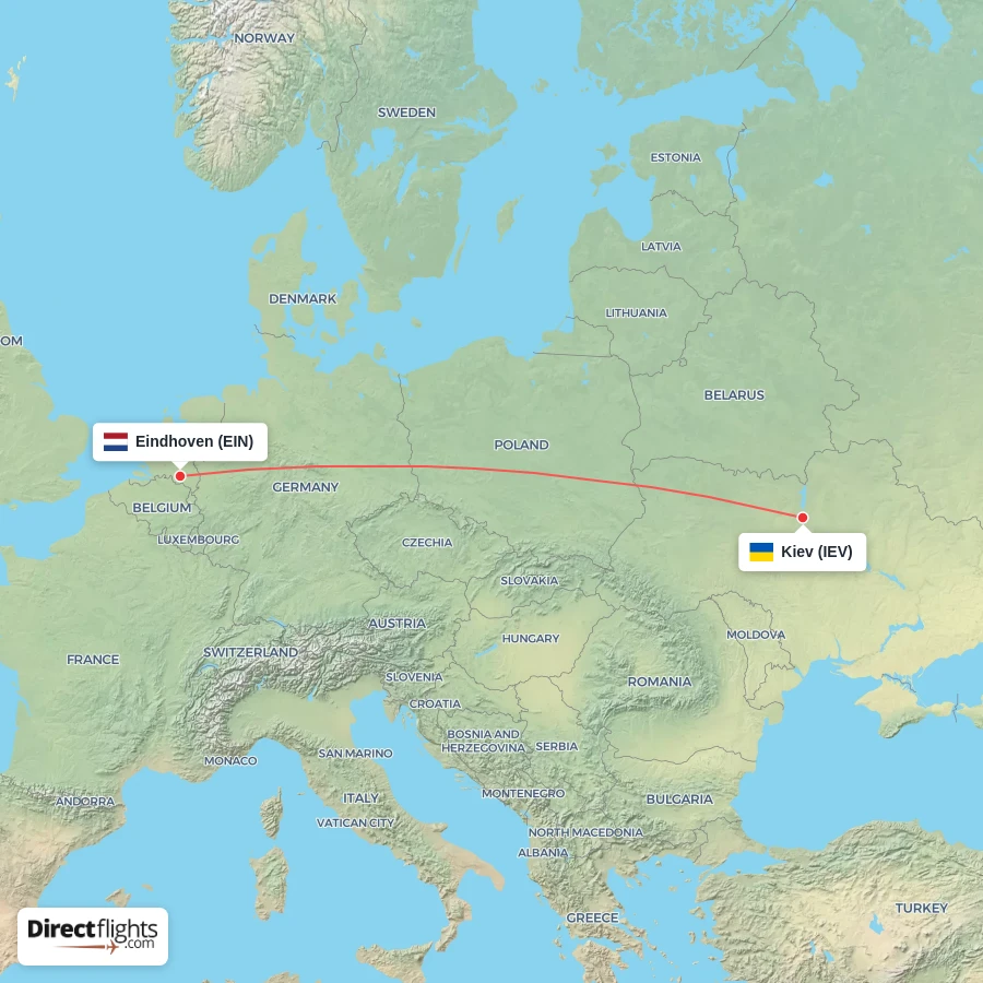 IEV - EIN route map