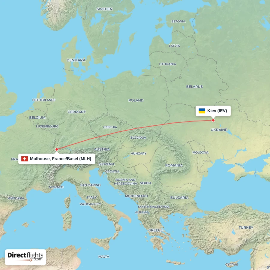 IEV - MLH route map