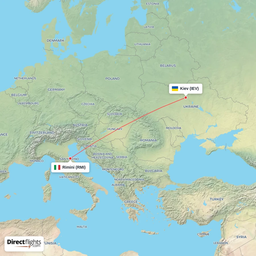 IEV - RMI route map