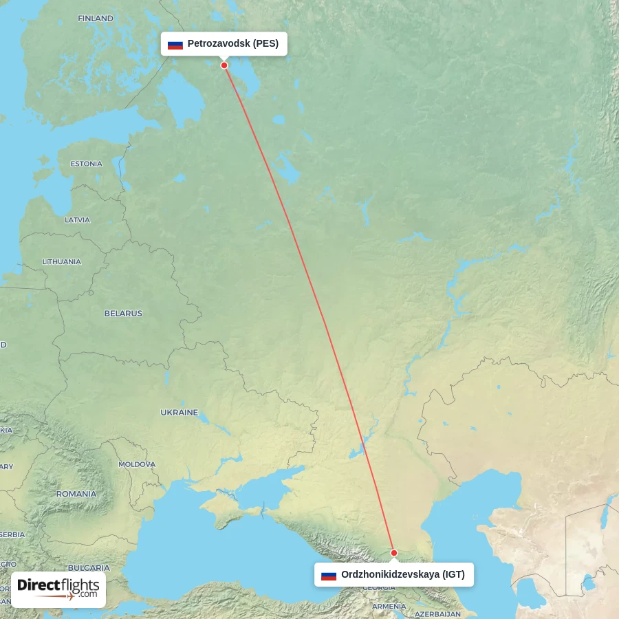 IGT - PES route map