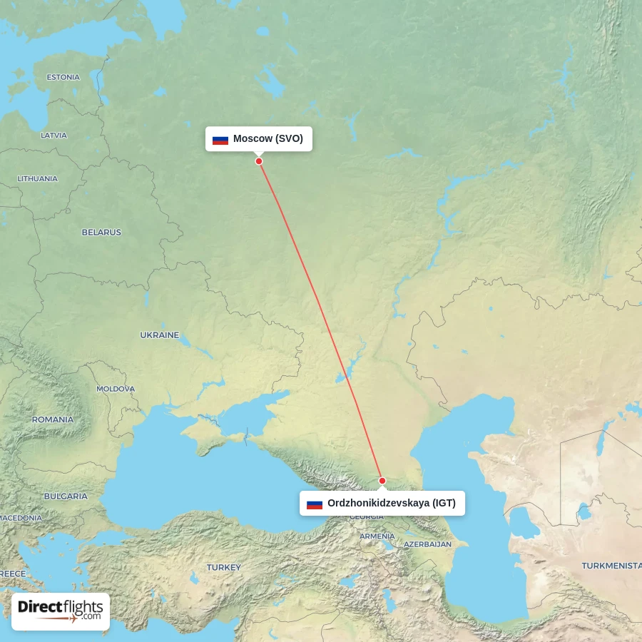 IGT - SVO route map