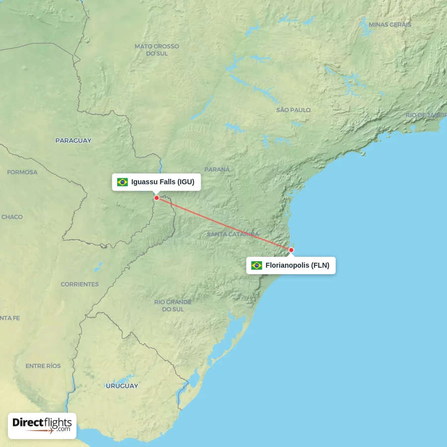 IGU - FLN route map