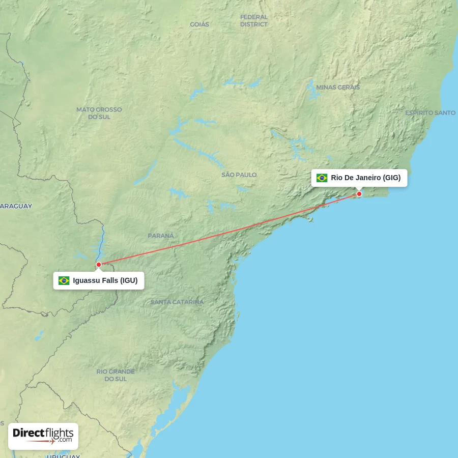 IGU - GIG route map