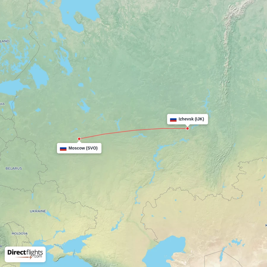 IJK - SVO route map