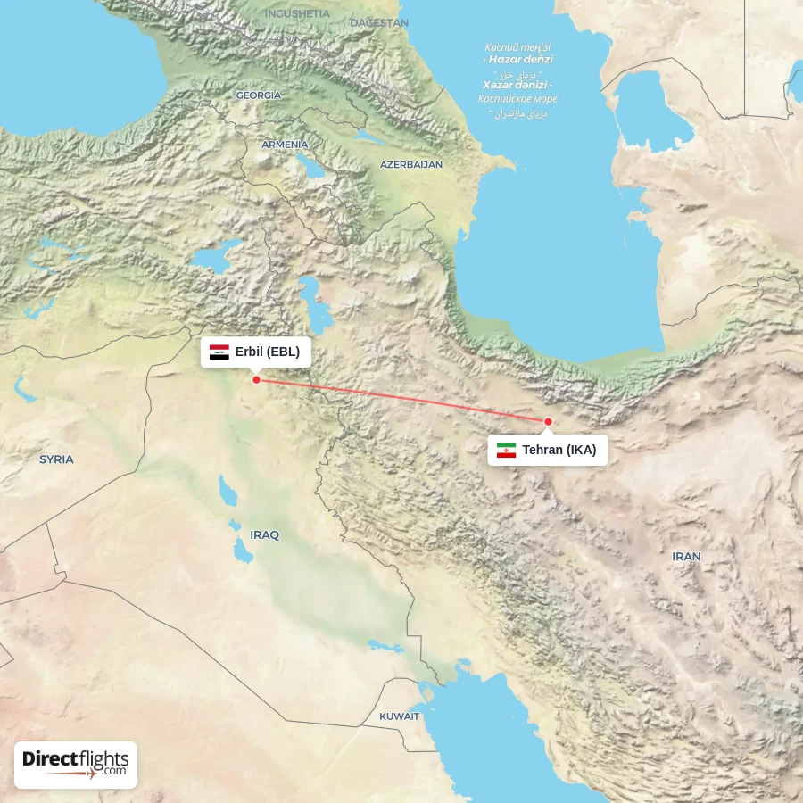 IKA - EBL route map