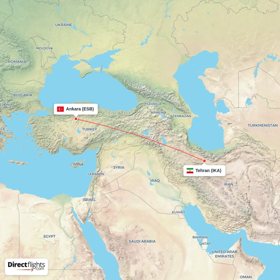 IKA - ESB route map