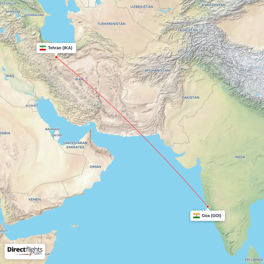IKA - GOI route map