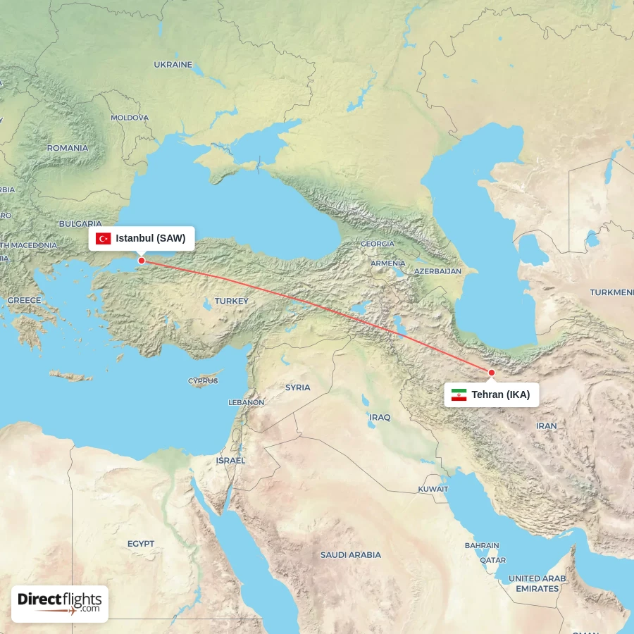 IKA - SAW route map