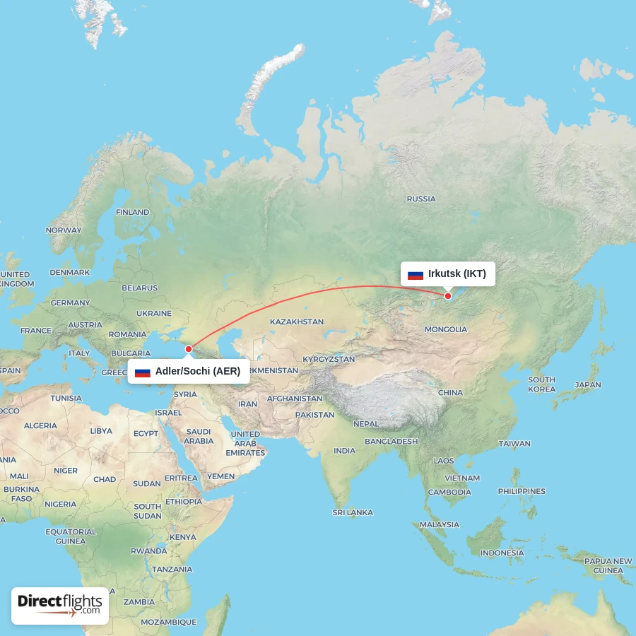 IKT - AER route map