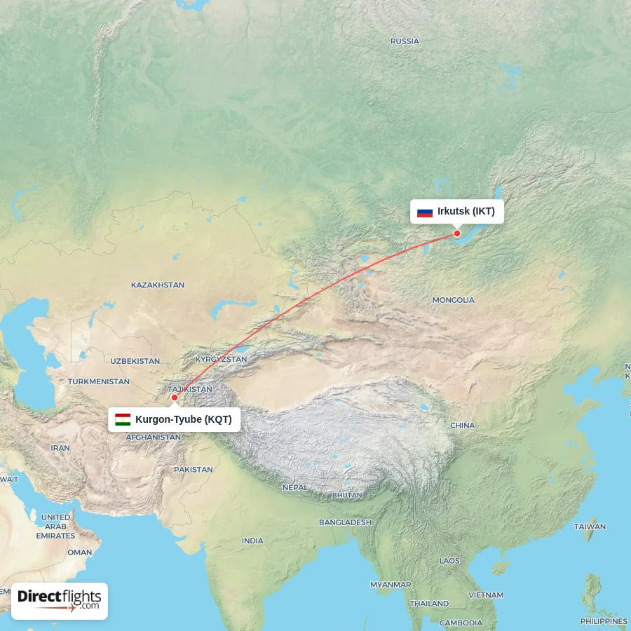 IKT - KQT route map