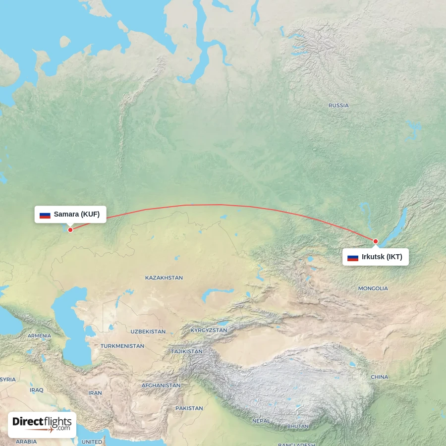 IKT - KUF route map