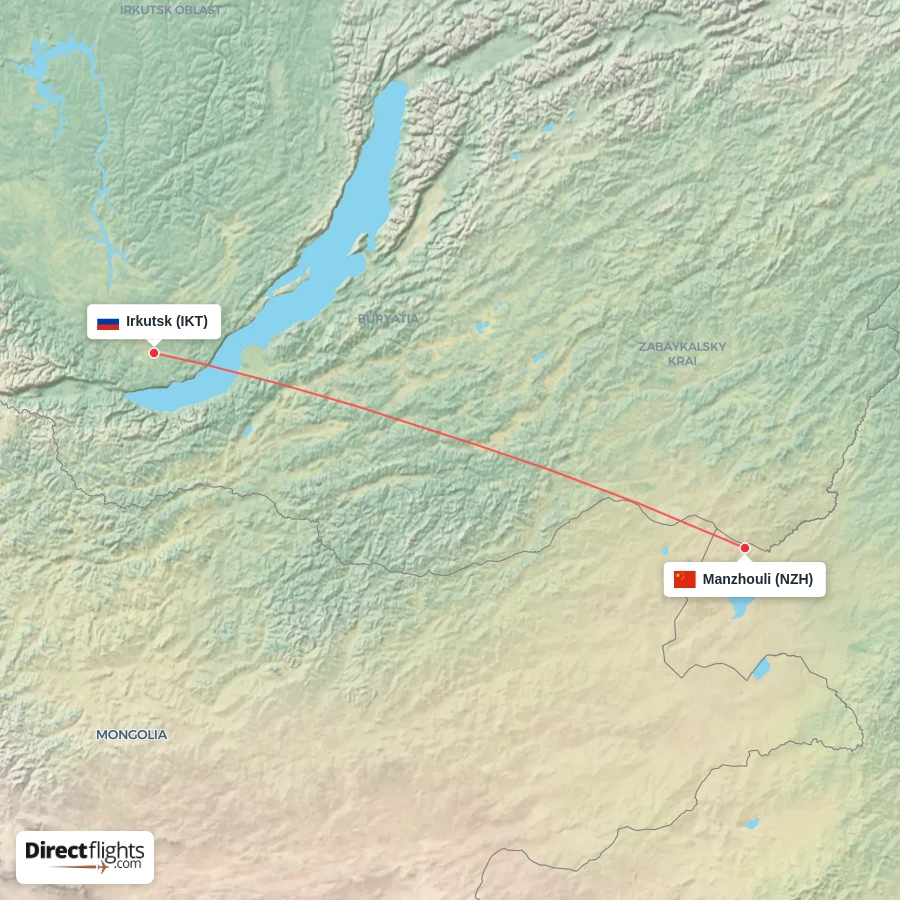 IKT - NZH route map