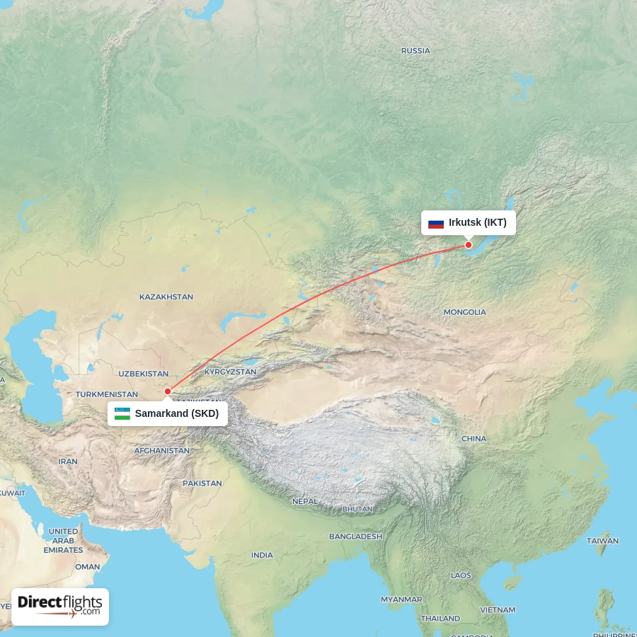 IKT - SKD route map