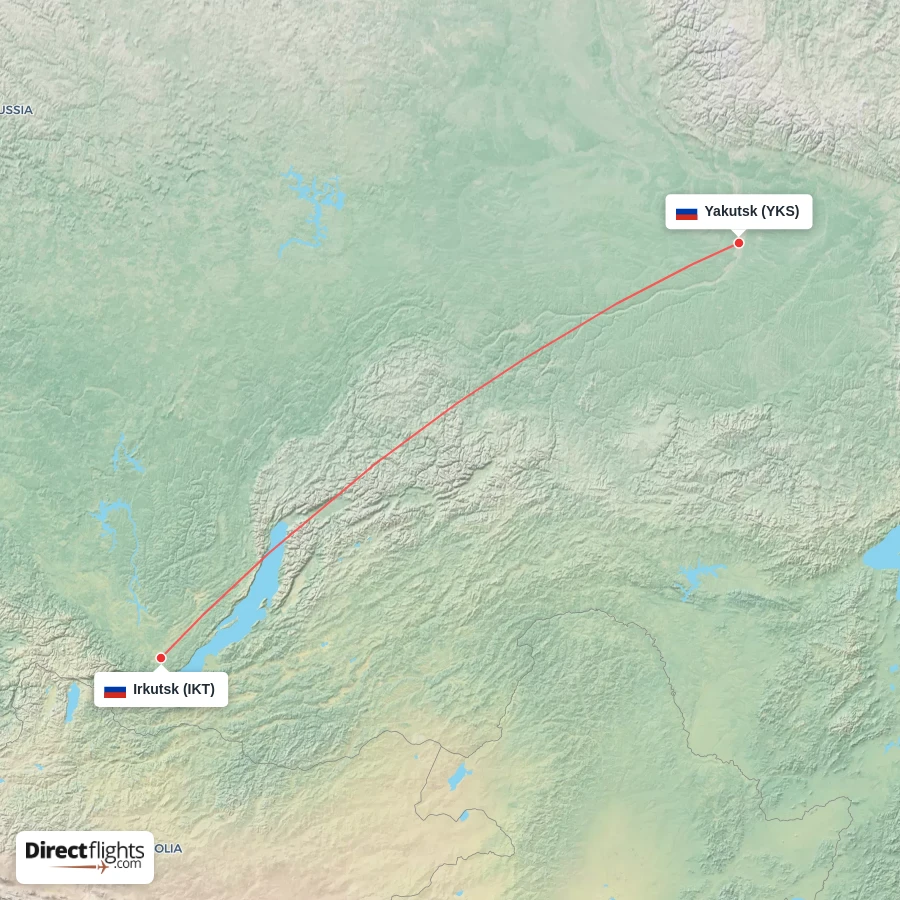 IKT - YKS route map
