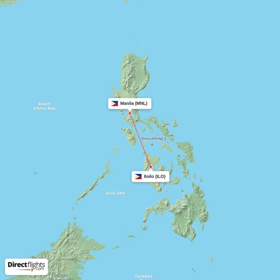 ILO - MNL route map
