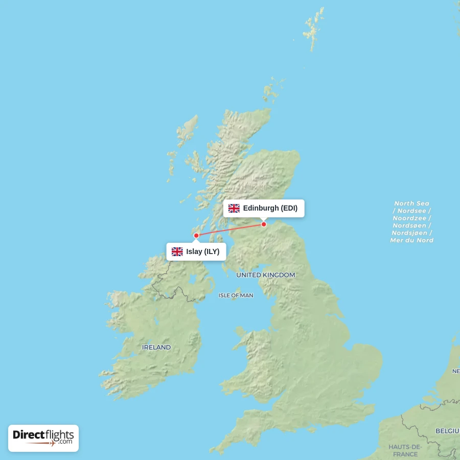 ILY - EDI route map