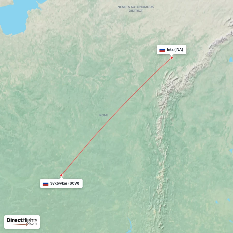 INA - SCW route map