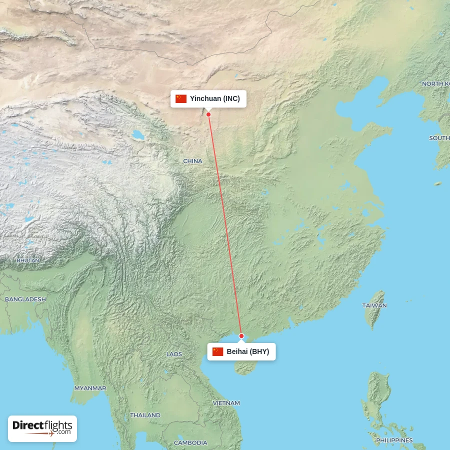 INC - BHY route map
