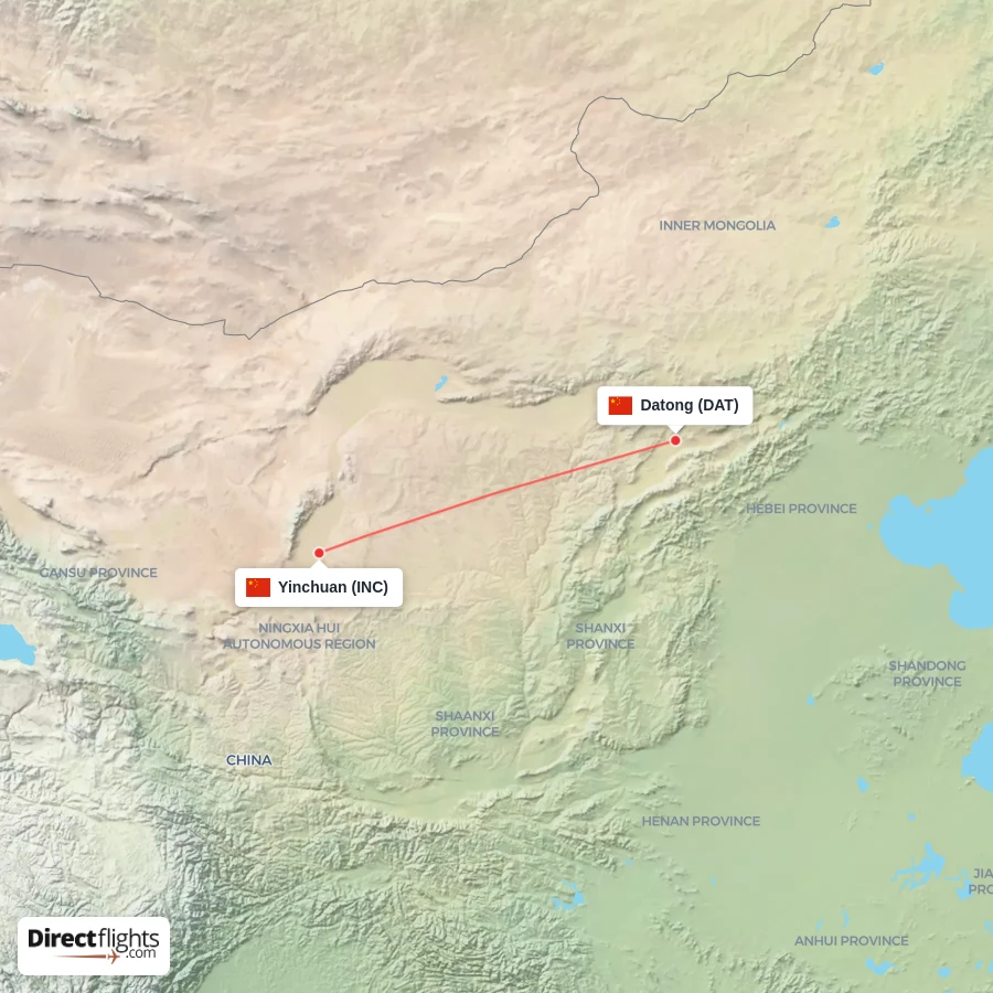 INC - DAT route map