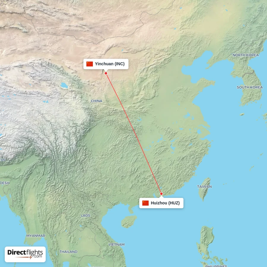 INC - HUZ route map