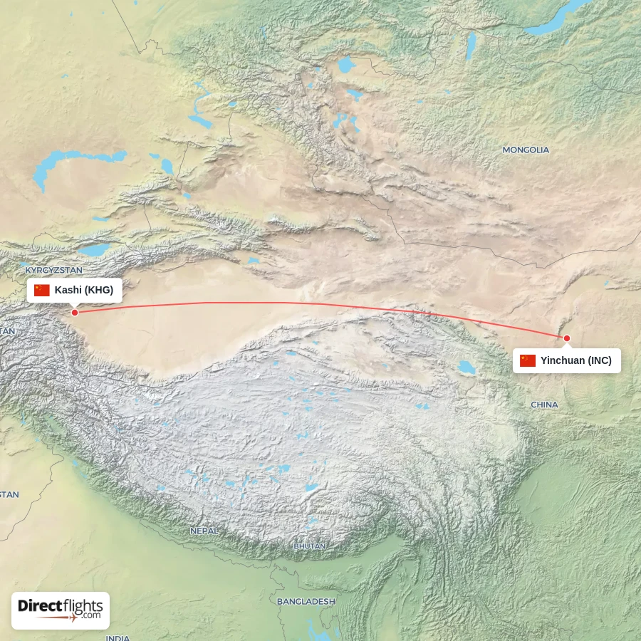 INC - KHG route map