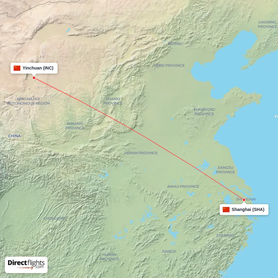INC - SHA route map