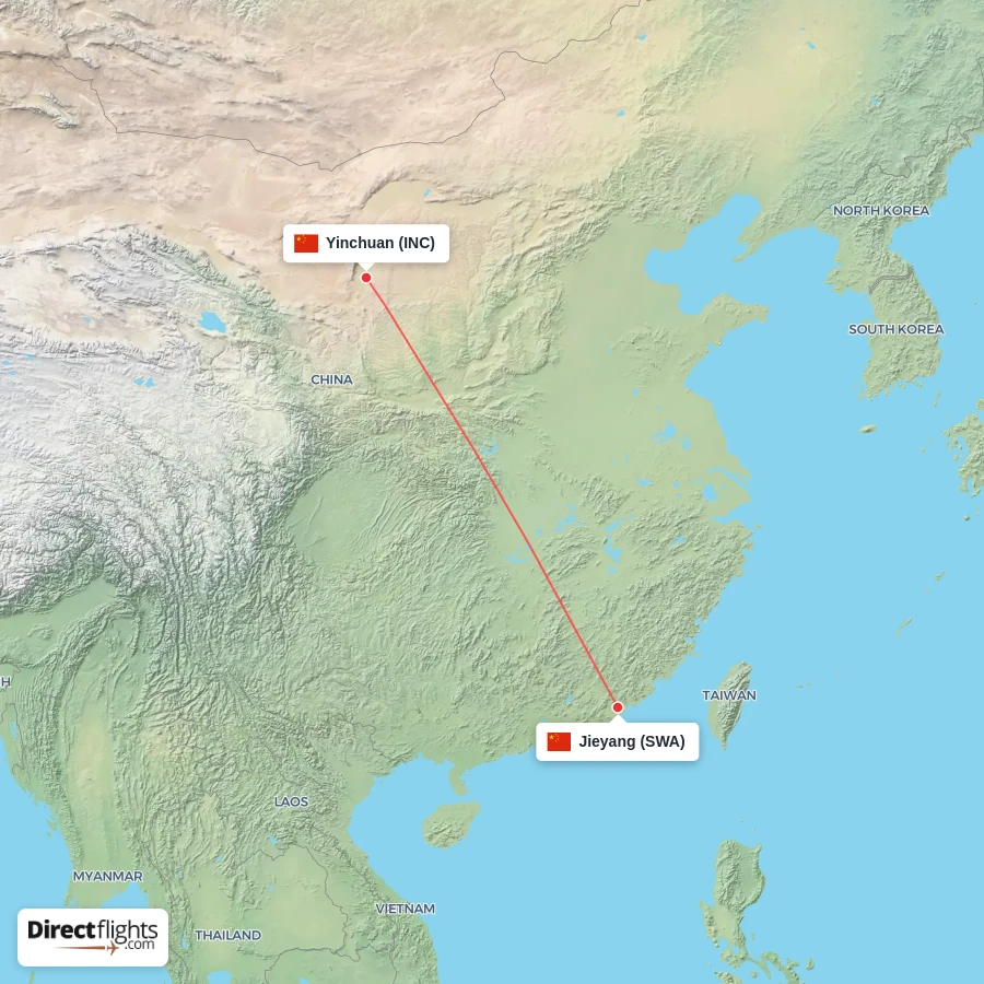 INC - SWA route map