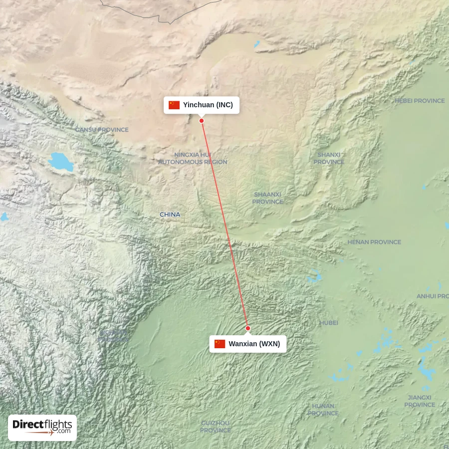 INC - WXN route map