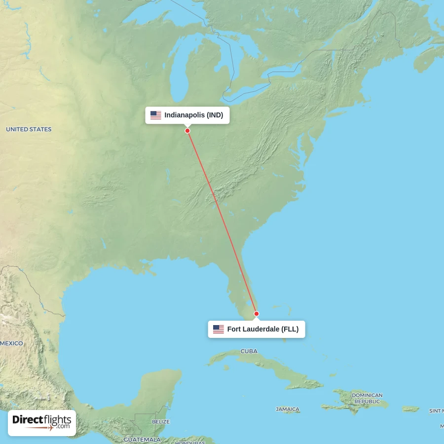IND - FLL route map