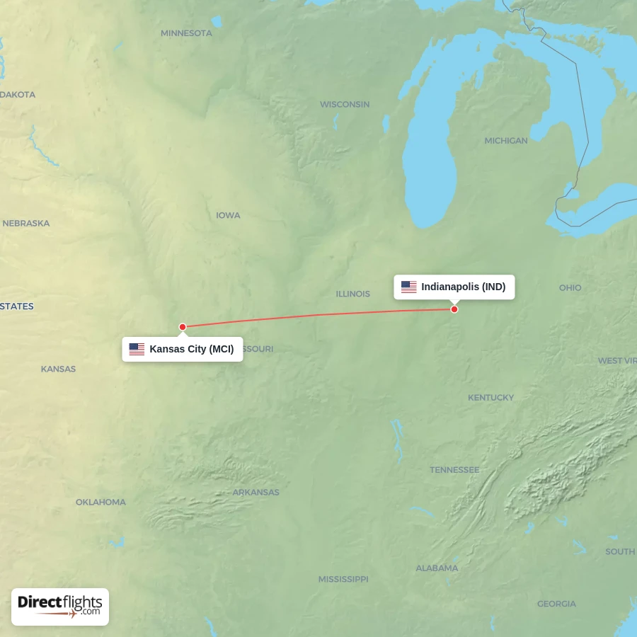 IND - MCI route map